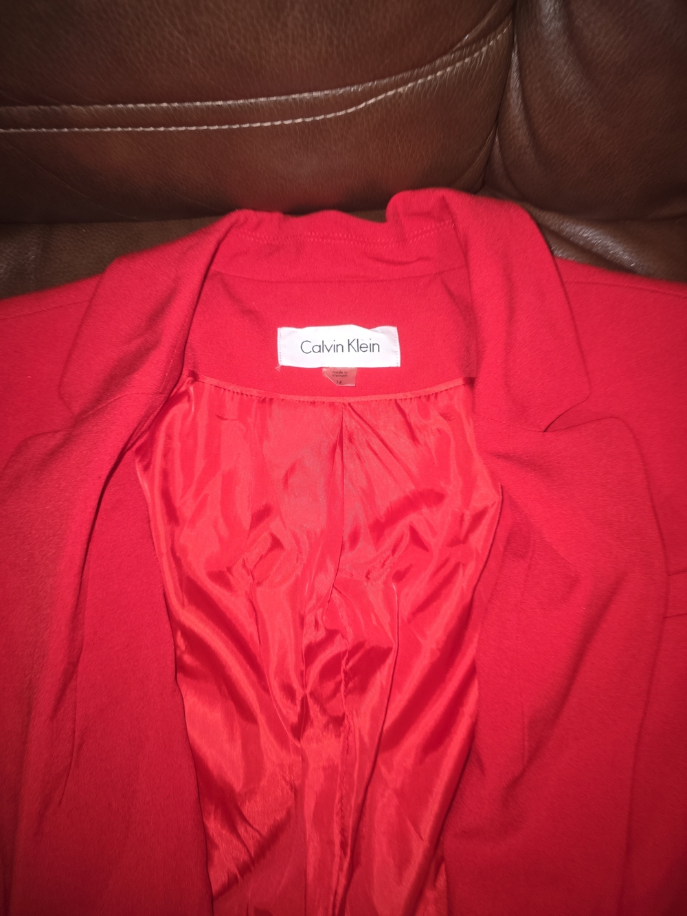 Calvin Klein Women's Red Coat Jacket
